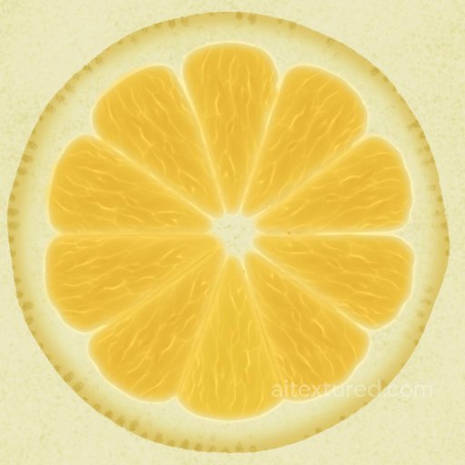 Lemon Slice Cross Section | Free PBR seamless Food PBR texture