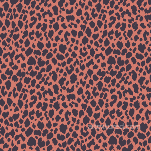 Leopard Print Fabric Texture in Coral and Black seamless Leopard Print PBR texture