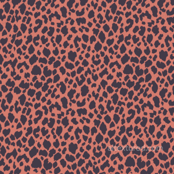 Leopard Print Fabric Texture in Coral and Black Leopard Print texture preview