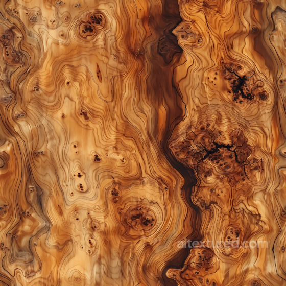 Burl Wood PBR Texture with Knots and Intricate Grain Patterns Wood texture preview