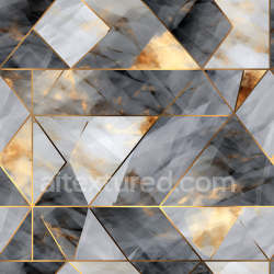seamless Seamless 3D Gold and Gray Marble Tiles PBR Texture with Geometric Pattern and Polished Finish texture 8k free download PBR