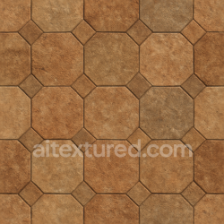 seamless Seamless 3d texture pbr 8k octagonal tiles mosaic featuring earth tones and textured surface realism texture 8k free download PBR