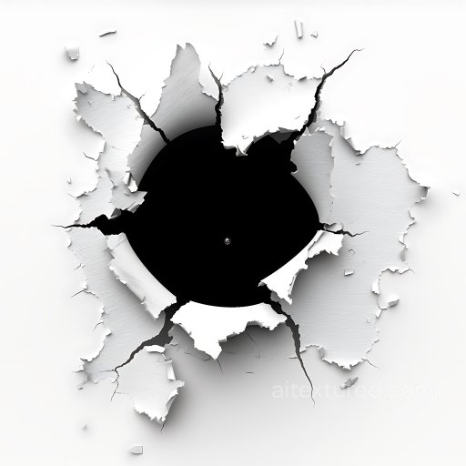 Cracked and Holed White Plaster Texture with Jagged Edges seamless Cracked & Holes PBR texture