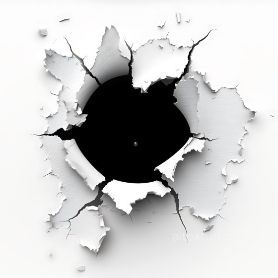 Cracked and Holed White Plaster Texture with Jagged Edges Cracked & Holes texture preview