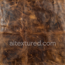 seamless Seamless 3D PBR Texture of Vintage Distressed Brown Leather with Natural Cracks and Patina texture 8k free download PBR