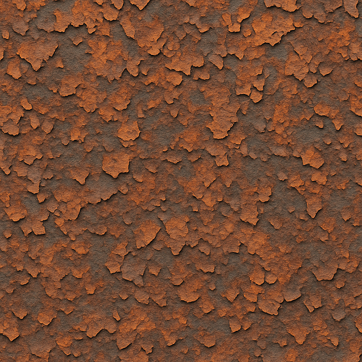 Weathered Rust Flakes seamless PBR texture preview