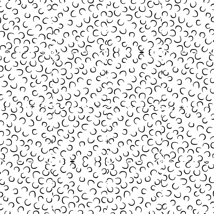 White Surface with Scattered Black Crescent Pattern seamless PBR texture preview