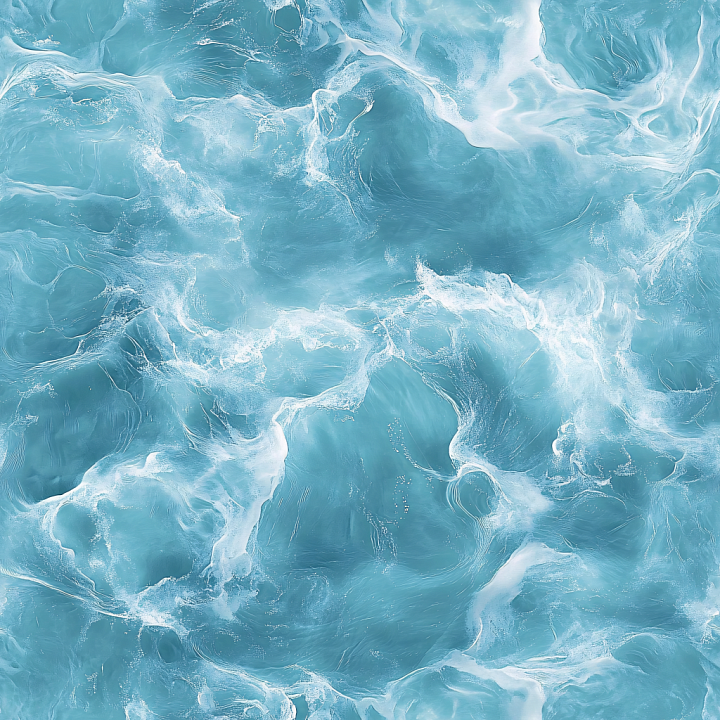 Water Featuring Turbulent Ocean Surface with White Foam seamless PBR texture preview