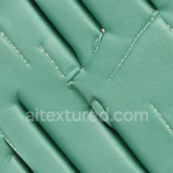 seamless Seamless 3D PBR Texture of Quilted Teal Leather Upholstery with Fine Grain and Stitched Seams texture 8k free download PBR