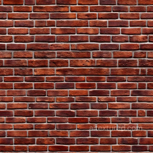 Cracked Red Brick Wall Texture with Rough Surface seamless Brick PBR texture