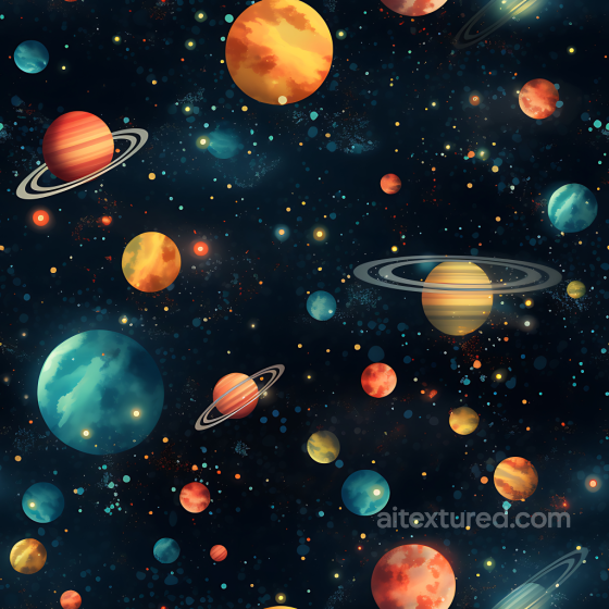 Space Texture Featuring Vibrant Planets and Starfield Star, space, planets texture preview