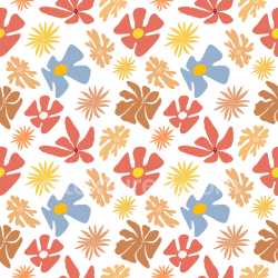 Pattern Bundle - Seamless 3D PBR Floral Pattern Texture with Colorful Abstract Flowers and Playful Rhythm texture preview