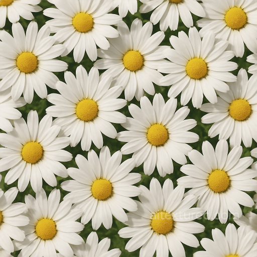 Daisy Cluster Flower Garden Flower Petals Closeup Photorealistic seamless Flowers PBR texture