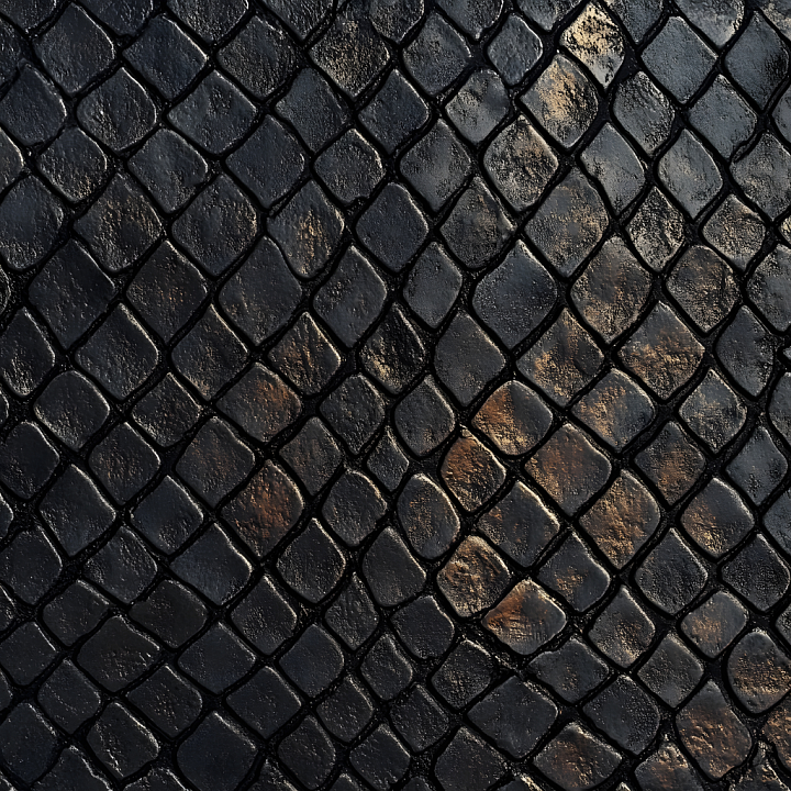 Dark Reptilian Skin with Subtle Scale Details seamless PBR texture preview