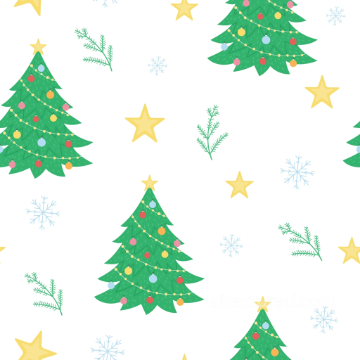 Featuring Festive Christmas Trees and Holiday Motifs seamless All Christmas Digital paper PBR texture