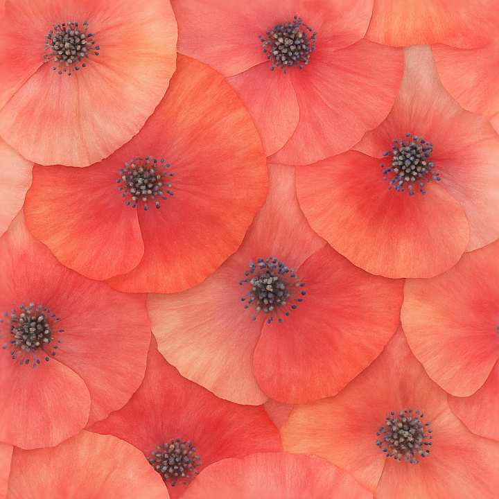 Of Vibrant Poppy Seeds And Flower Surface Showing Natural Color Variati… seamless PBR texture preview