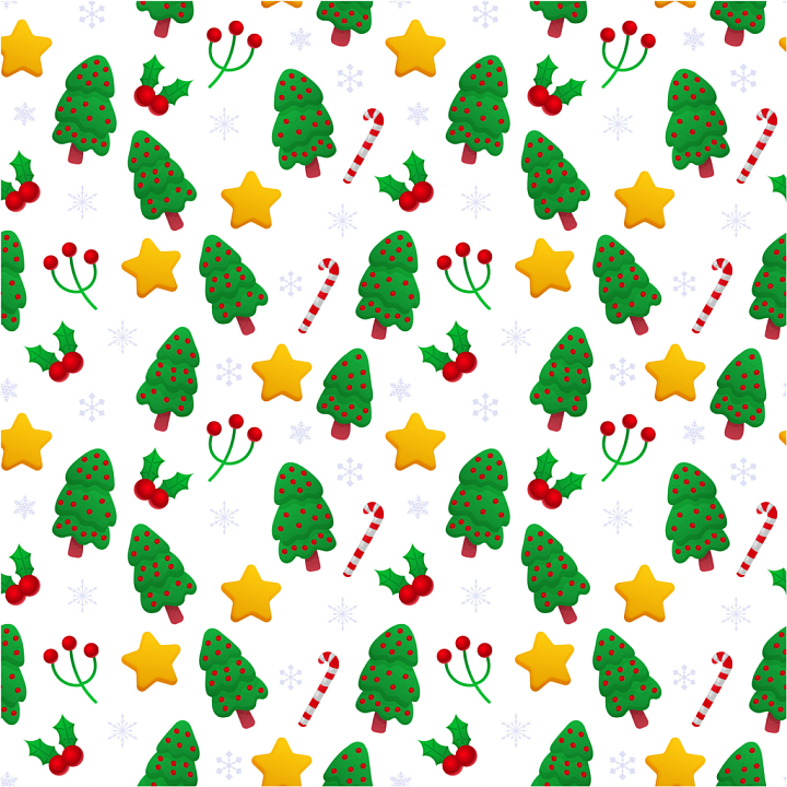 Featuring Bright Christmas Trees, Stars & Candy Canes seamless PBR texture preview