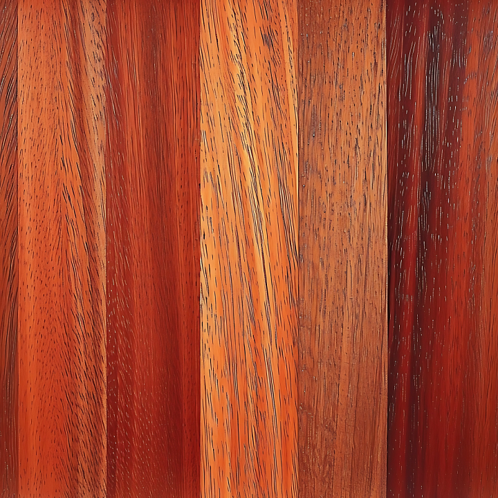 Exotic Wood Planks with Distinct Grain seamless PBR texture preview