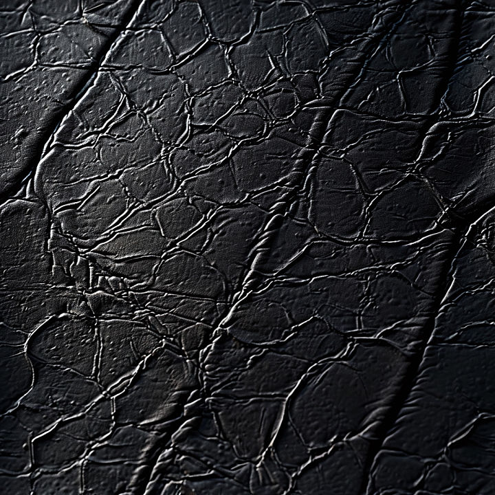 Cracked Black Leather With Aged Surface And Fine Wrinkles seamless PBR texture preview