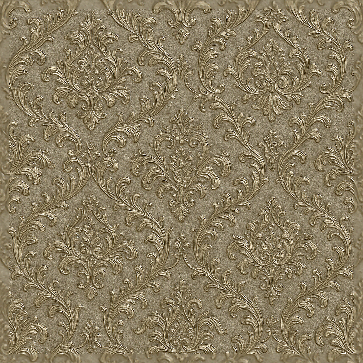 Baroque Ornate Wallpaper With Metallic Sheen seamless PBR texture preview