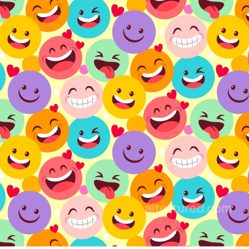 with Colorful Happy Face Pattern seamless Happy Face pattern PBR texture