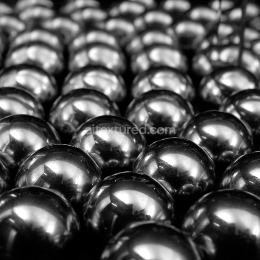 High-Gloss Reflective Metallic Spheres Texture for 3D Rendering