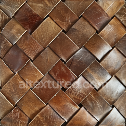 seamless Seamless 3D PBR Woven Distressed Brown Leather Texture with Natural Grain texture 8k free download PBR