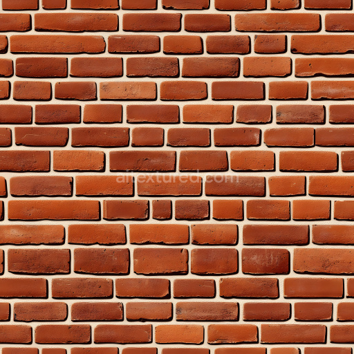 Seamless 3D PBR Texture of Cracked Red Brick Wall with Rough Edges and Weathered Mortar