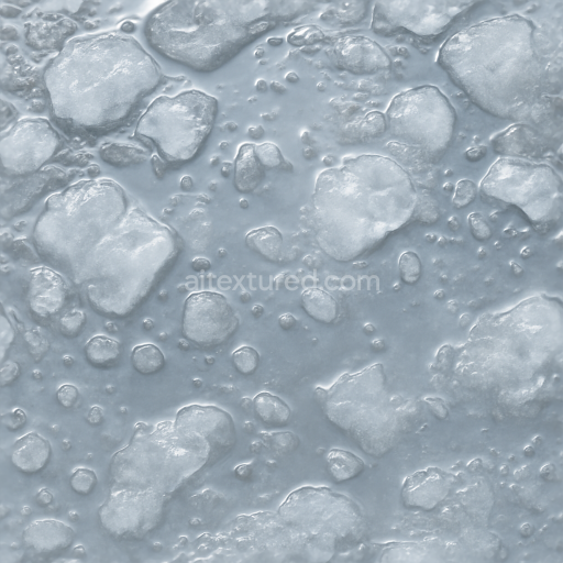 Seamless 3d texture pbr 8k presenting melting ice with wet ice and ice melt puddle details