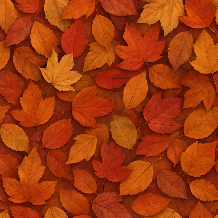 Autumn Leaves seamless PBR texture preview