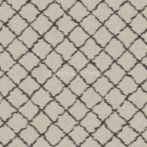 Preview — Beige Rug (Carpet) with Brown Zigzag Diamond Pattern | Free PBR
