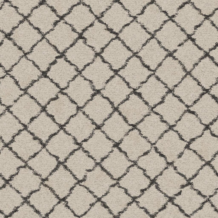 Beige Rug (Carpet) with Brown Zigzag Diamond Pattern seamless PBR texture preview