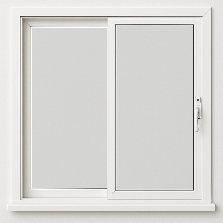 Of Sliding Window With Clear Glass And Smooth Glass Surface seamless PBR texture preview
