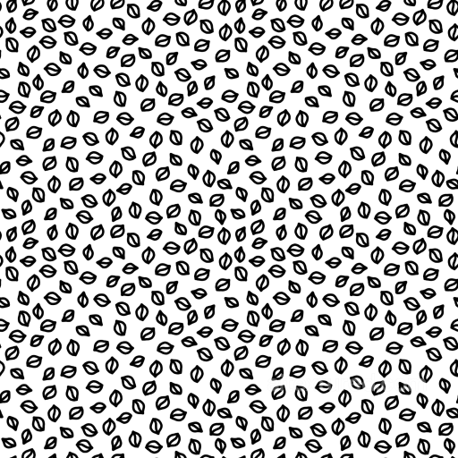 Black Lips Pattern Fabric Texture in White & Black seamless White & Black PBR texture