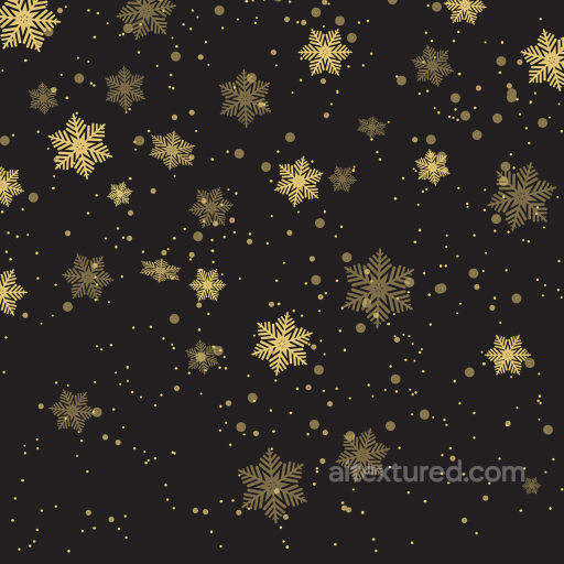 Christmas Glitter Texture of Gold Snowflake Glitter on Black Background seamless Christmas glitter PBR texture