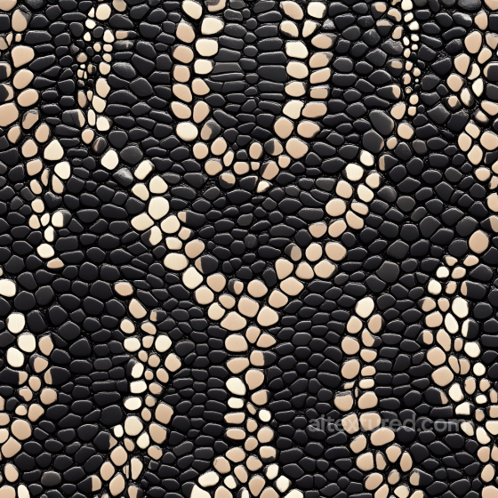 Reptilian Skin Texture Featuring Glossy Black and Cream Scales Skin texture preview