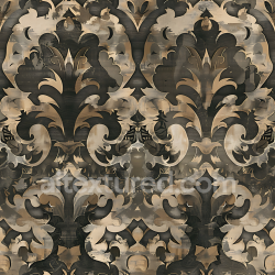 seamless Seamless 3D PBR Ornamental Camouflage Texture with Baroque Pattern and Earthy Palette texture 8k free download PBR