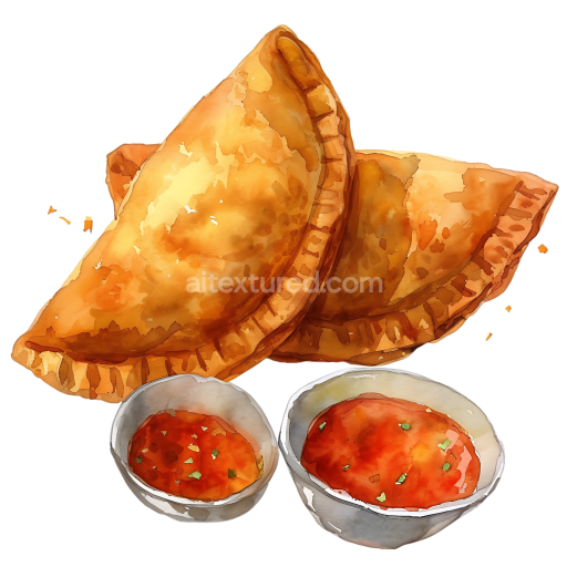 Preview — Bolivian Salteñas Savory Pastries Breakfast Illustration with Red Sauces