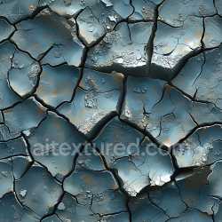 seamless Seamless 3D Cracked and Holed PBR Texture of Weathered Blue Paint with Jagged Fractures texture 8k free download PBR