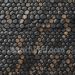 seamless Seamless 3D PBR Texture of Dark Reptilian Skin with Detailed Scaled Hexagonal Pattern texture 8k free download PBR