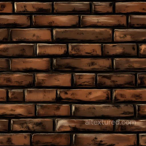 Cracked and Chipped Brick Wall PBR Texture with Dark Spots seamless Brick PBR texture