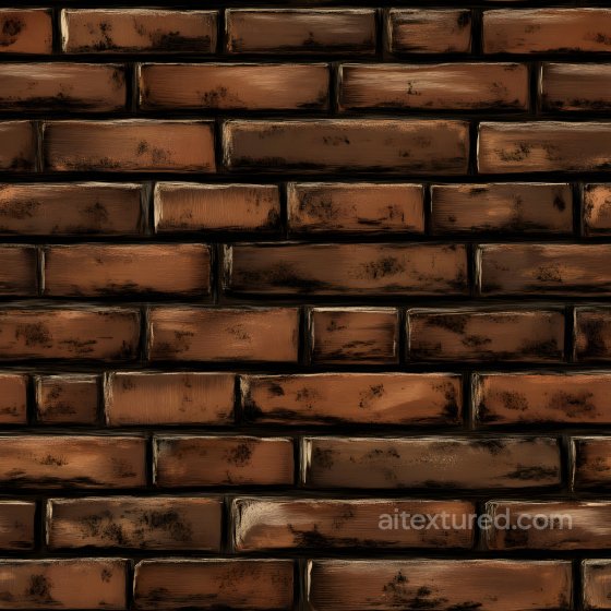 Cracked and Chipped Brick Wall PBR Texture with Dark Spots Brick texture preview
