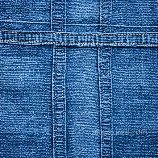 Cracked Denim Fabric PBR Texture with Blue Tones and Stitching Detail seamless Denim jeans PBR texture