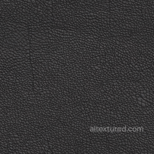 Black Pebbled Grain Leather PBR Texture with Fine Wrinkles and Matt Finish seamless Leather PBR texture