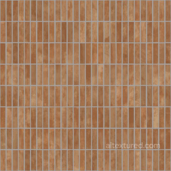 Vertically Stacked Terracotta Tile Texture | Free PBR Tile texture preview
