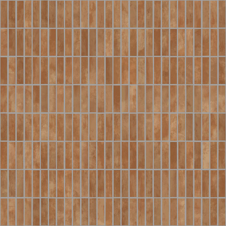 Vertically Stacked Terracotta Tile seamless PBR texture preview