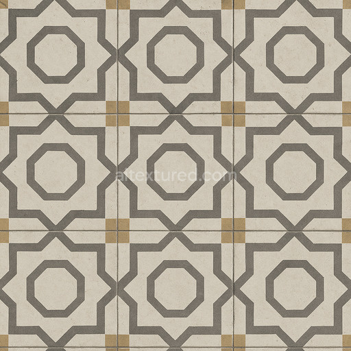 Encaustic Cement Tile Geometric Pattern