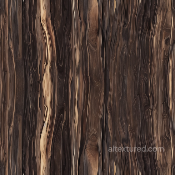 Exotic Dark Wood Planks Seamless Texture with Wavy Grain Wood texture preview