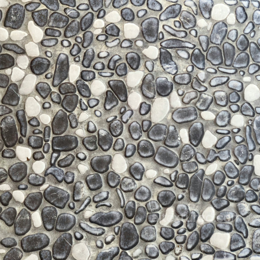Seamless Stone Pebble PBR Texture with Varied Gray and White Pebbles seamless Stone PBR texture