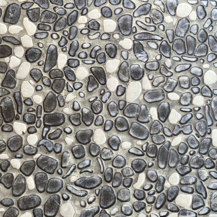 Stone Pebble with Varied Gray and White Pebbles seamless PBR texture preview